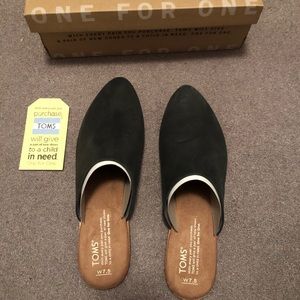 NWT Toms Jutti Mule Black Leather 7.5